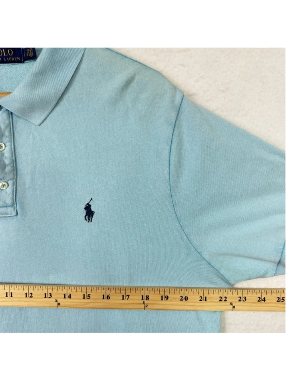 Polo Ralph Lauren Shirt Mens Large Blue Pony Logo Short Sleeve Stretch Polo Golf